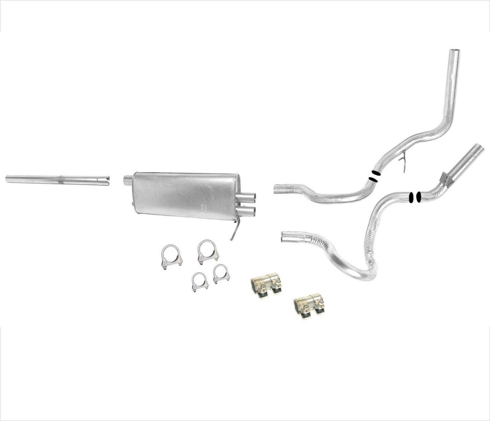 For 1988-1997 Ford Pick Up F250 5.8L Over 8500LB GVW Muffler Exhaust System