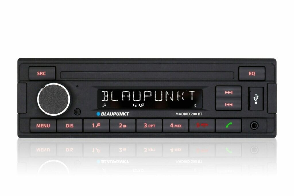 Retro-look Car Radio Blaupunkt Madrid 200 BT Stereo Bluetooth USB Mech-less OEM