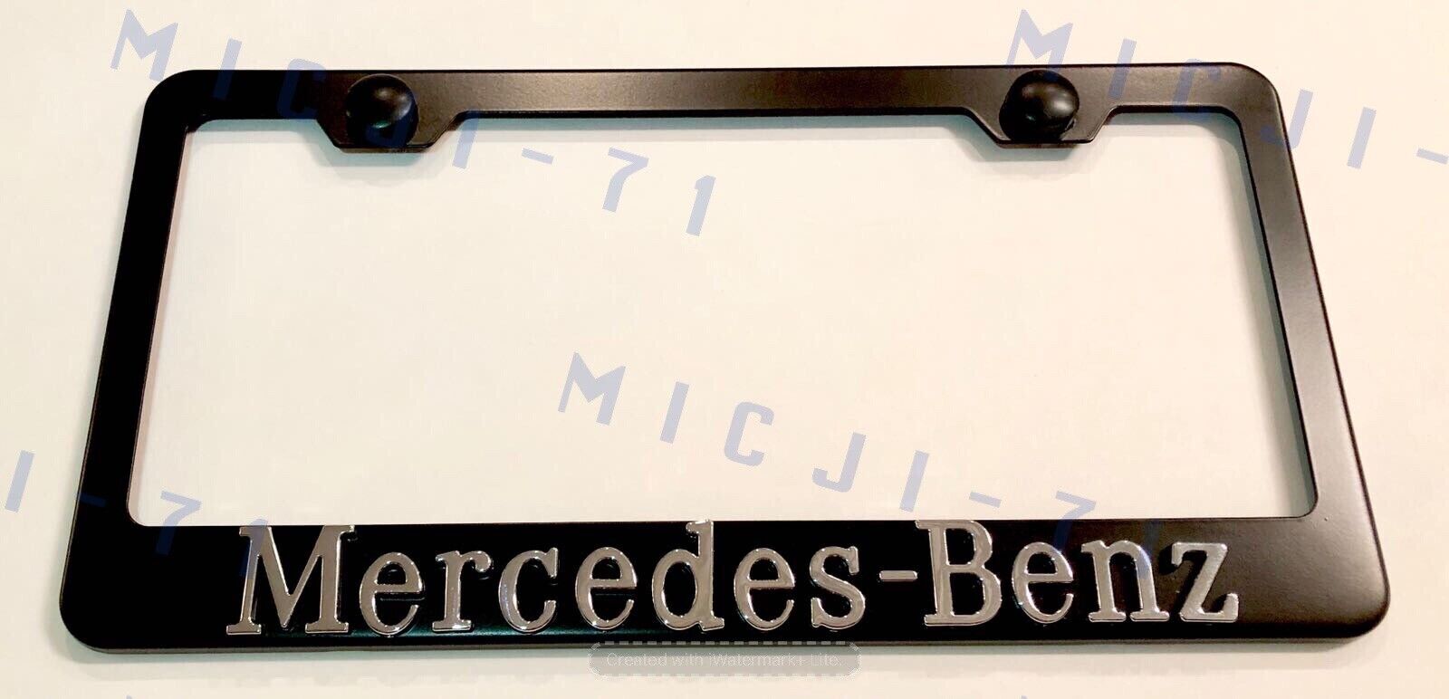 3D Mercedes Benz Emblem Stainless Steel License Plate Frame Rust Free