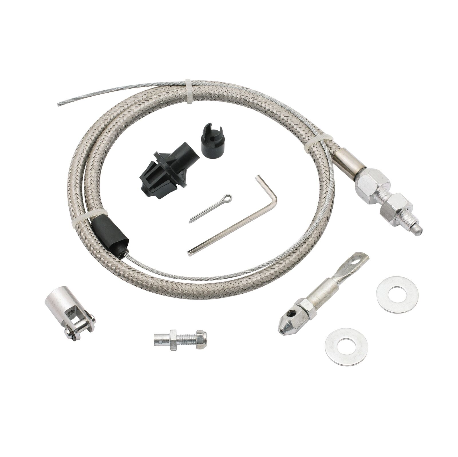 Mr. Gasket 5657 Mr. Gasket Throttle Cable Kit - Stainless Steel Braided