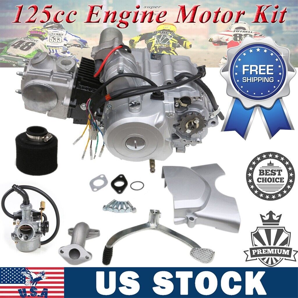4 Stroke 125cc Semi Auto Engine Motor Kit For Honda ATC70 TRX90 110cc ATV Quad