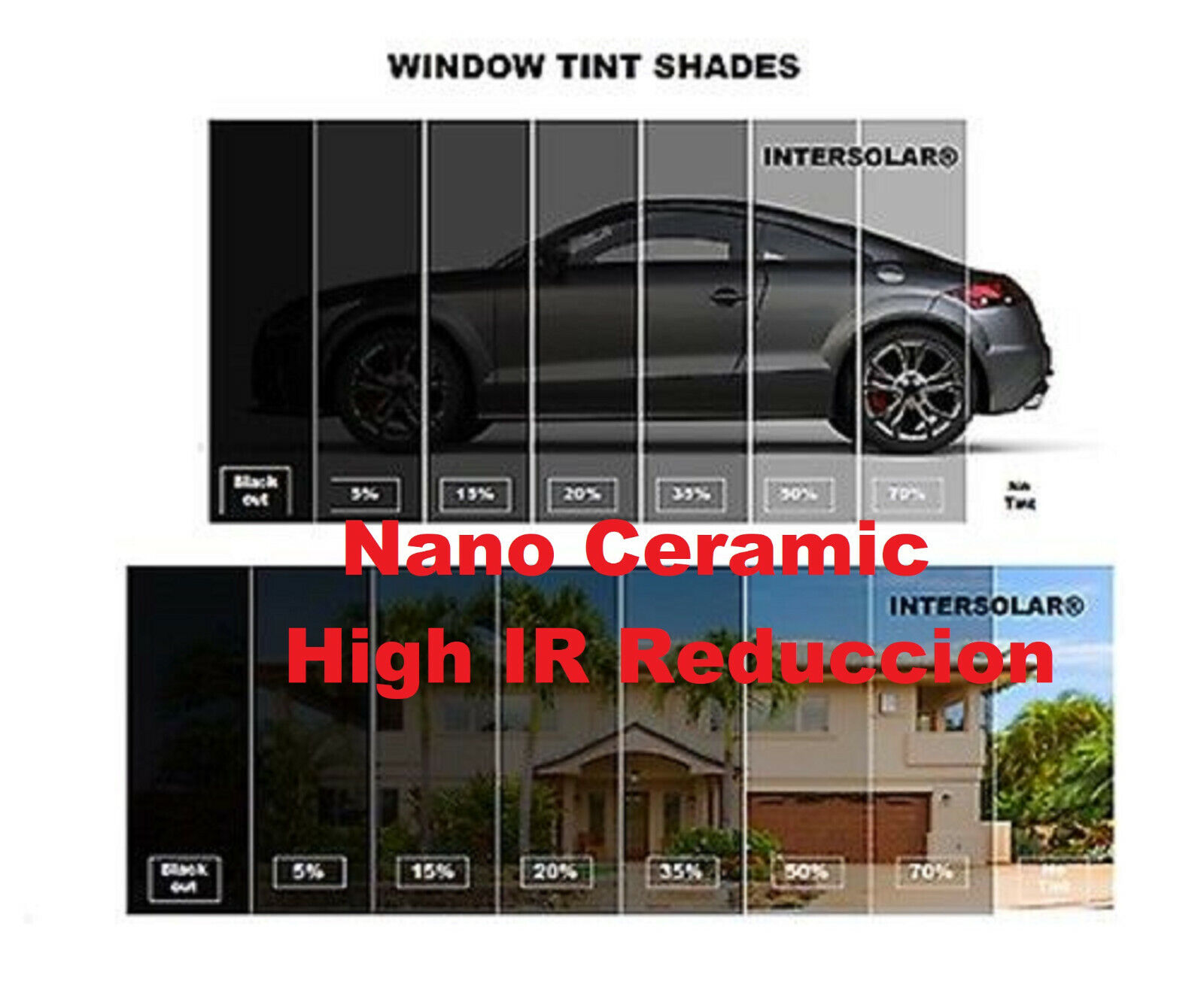 Nano Ceramic Window film 5%15% 20% 35% 50% 70% 36\