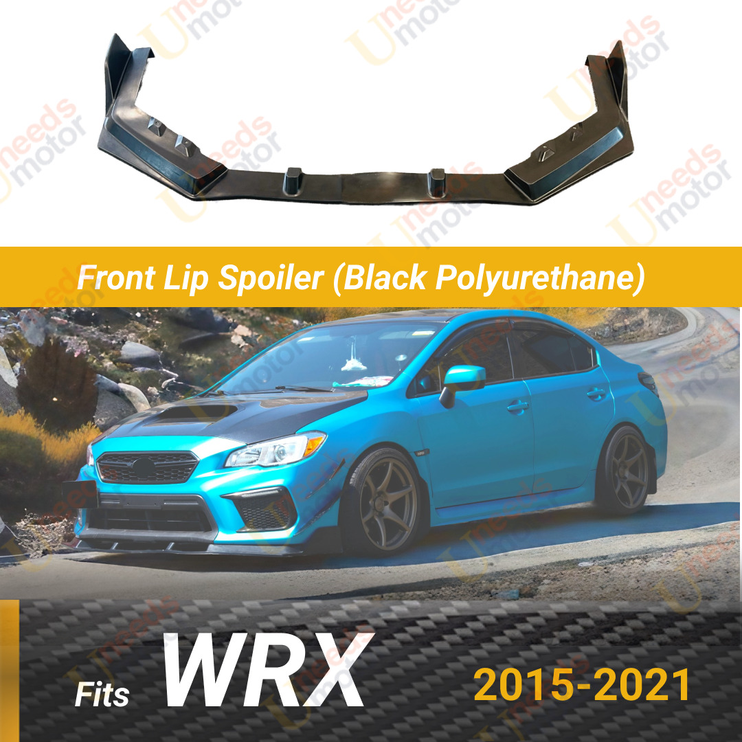 For 15-21 Subaru WRX STI Style Black Polyurethane Front Bumper Body Spoiler Lip