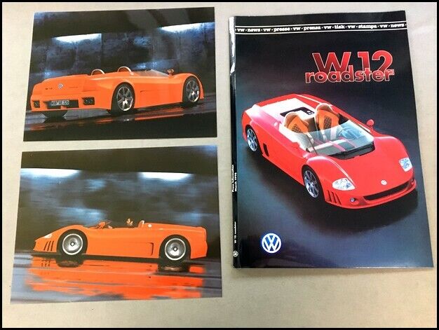 1998 VW Volkswagen W12 Roadster Photo and Press Release Brochure - English