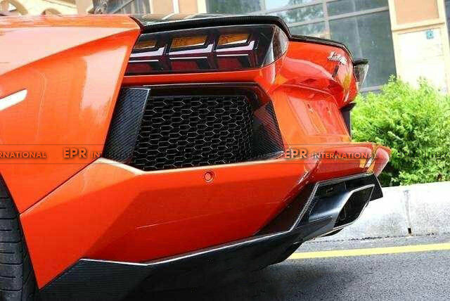 For Lamborghini Aventador LP700 OE Style Carbon Fiber Rear Bumper Diffuser addon