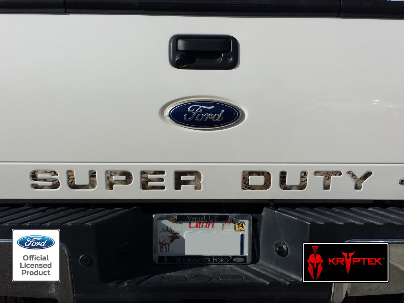 08-16 Ford Super Duty Kryptek Camo Tailgate Letter Inserts F250 F350 F450 Decal 