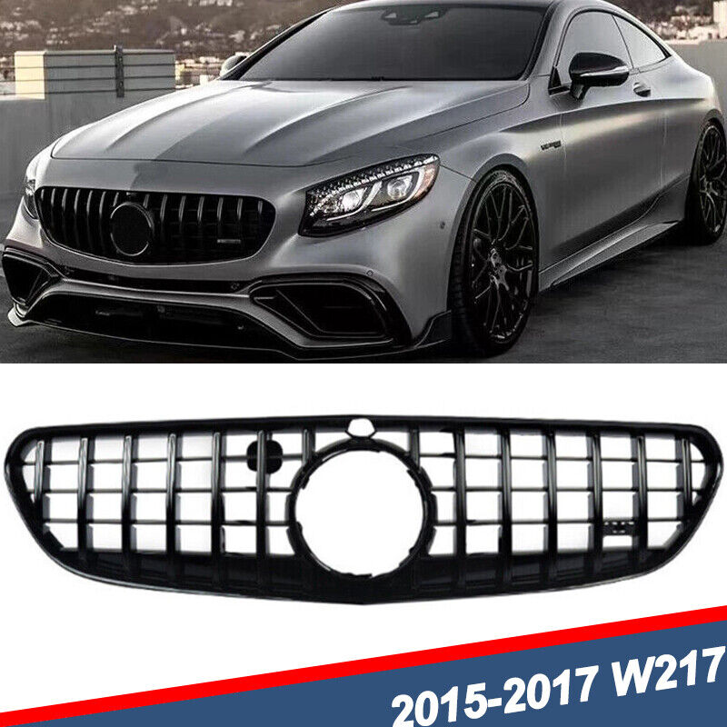 AMG S63s Style GT Grille Gloss Black For Benz C217 W217 S500 S550 Coupe 2014-17