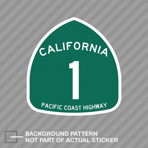 Pacific Coast Highway Sign Sticker Decal PCH California State Route 1 One