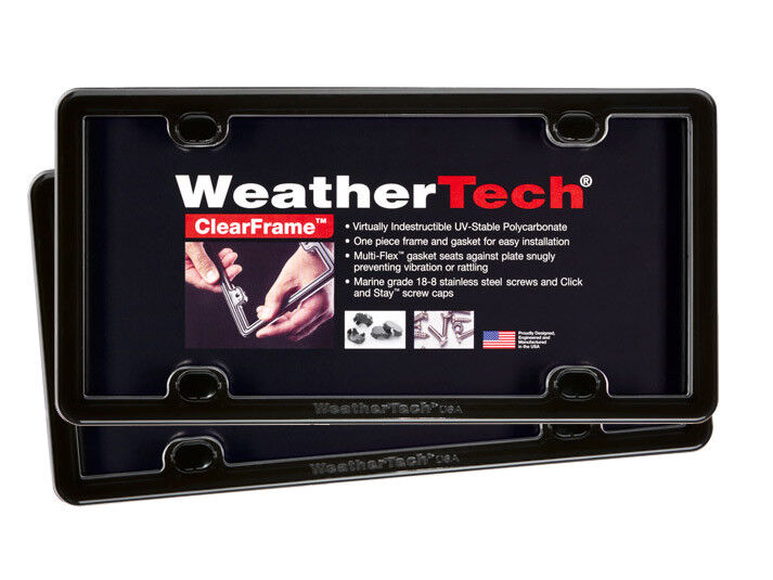 WeatherTech ClearFrame License Plate Frame- Durable Frame - 2 Pack - 17 Colors