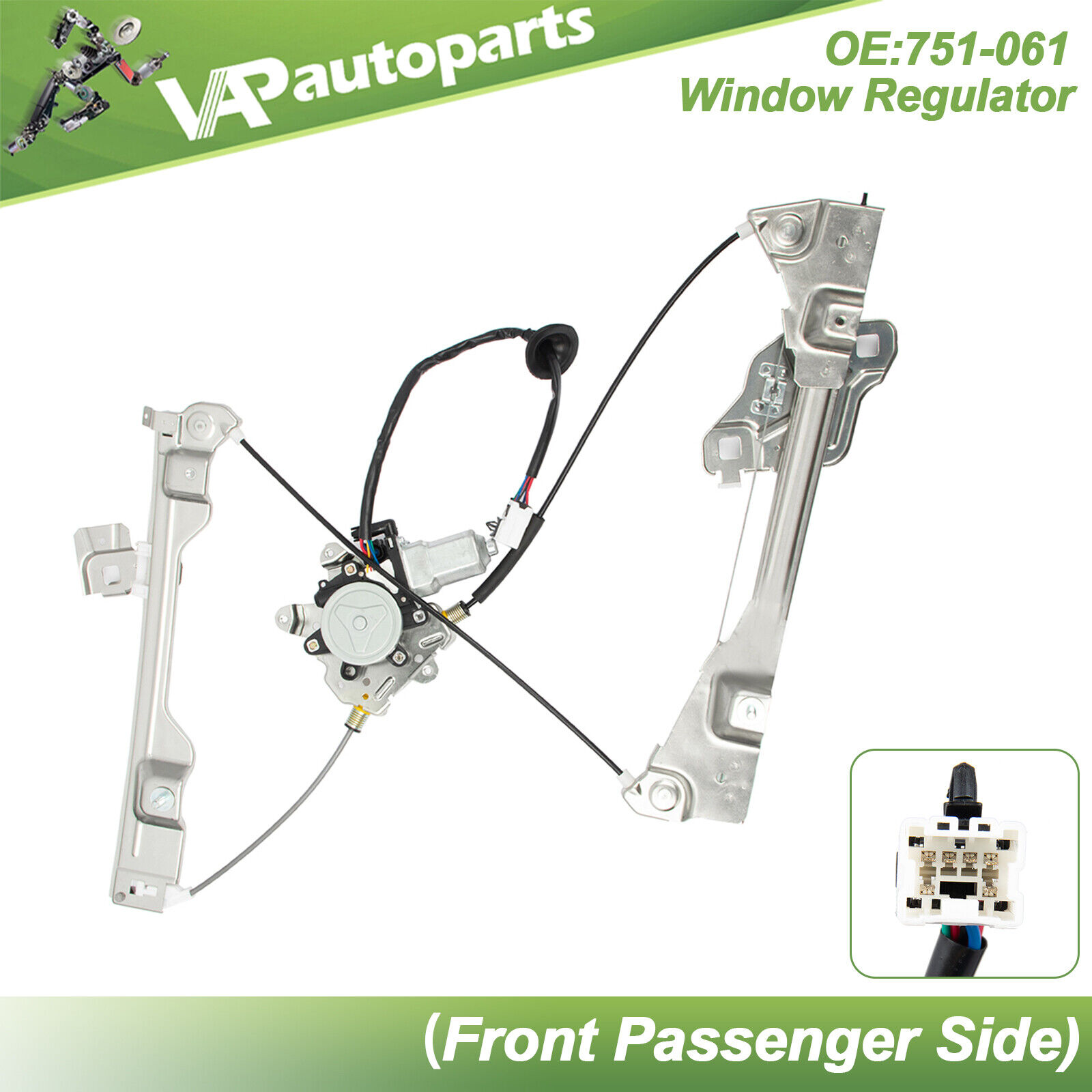 For 2003-09 Nissan 350Z Power Window Regulator Front Right with Motor
