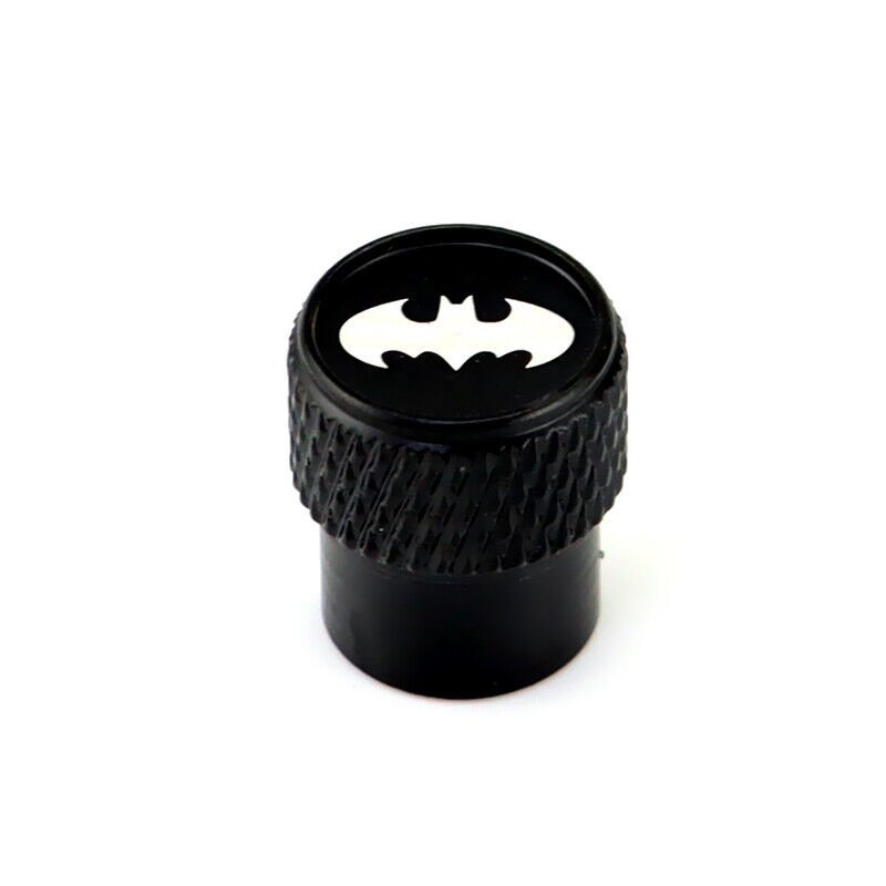 Batman Black Laser Engraved Tire Valve Caps Total 5 Caps 