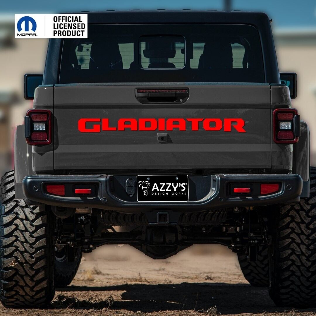 Jeep Gladiator 2019-2022 Tailgate Emblem Kit Official MOPAR (RED) - USA Made