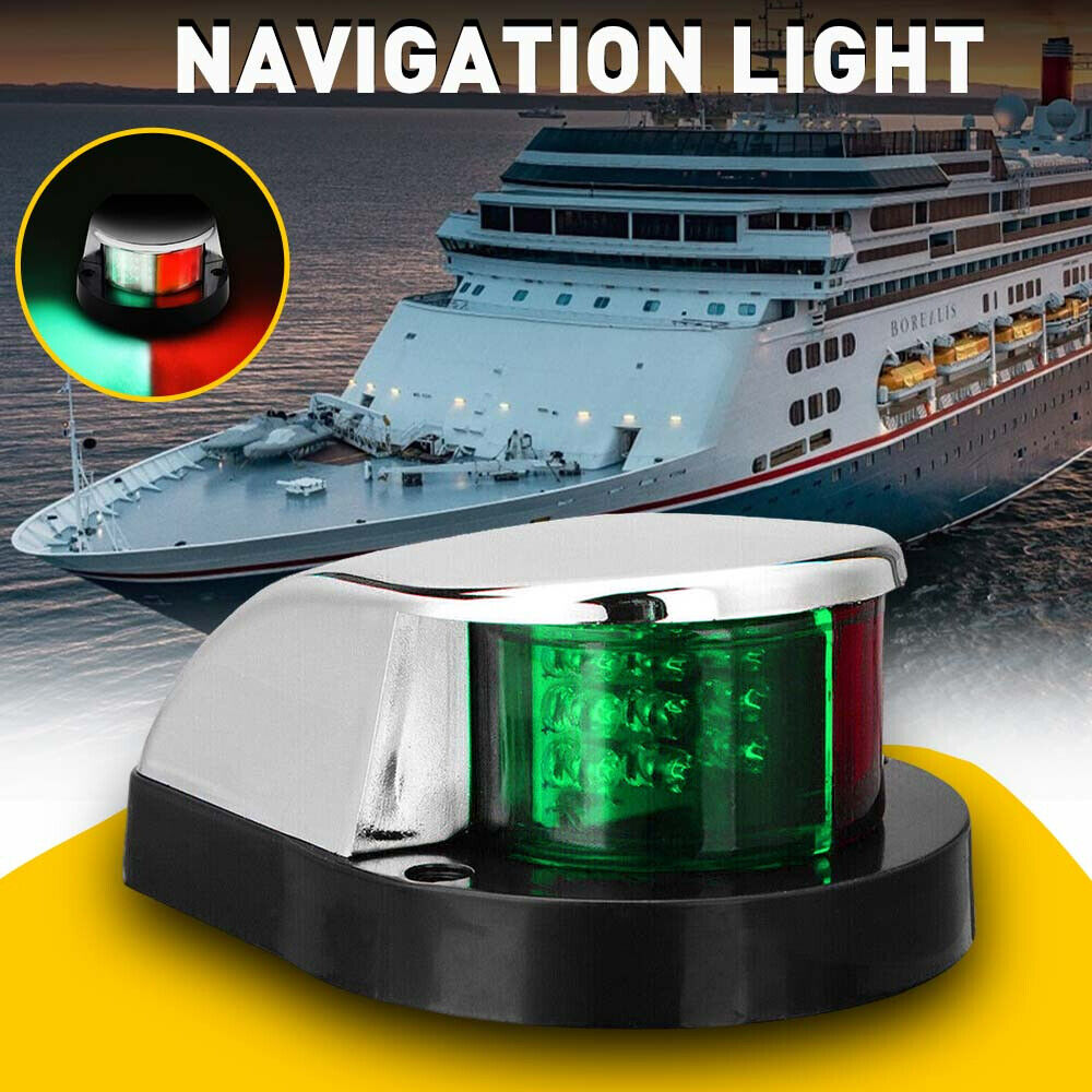 Boat Navigation Lights Red Green LED Marine Navigation Light Boat Bow Light EOA