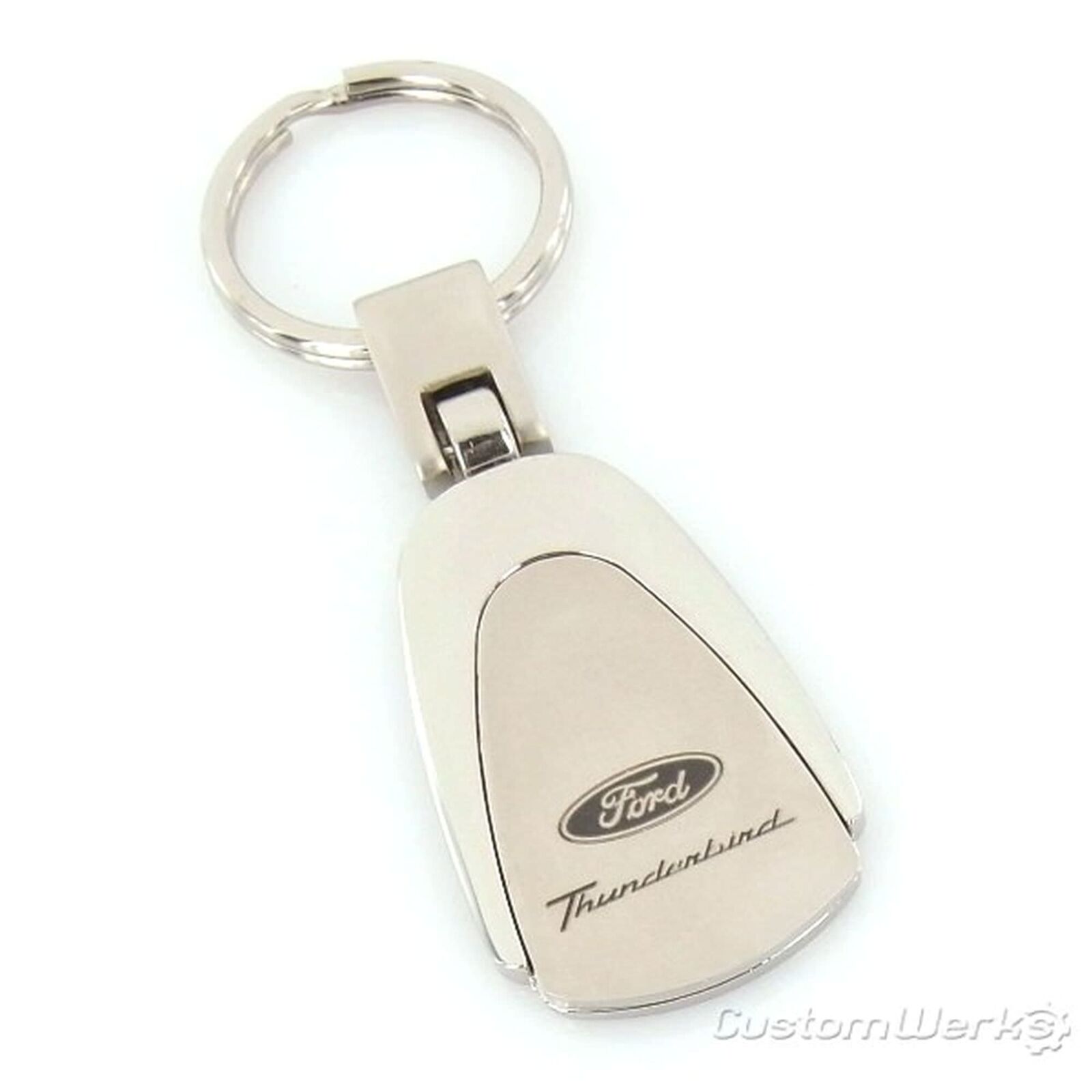 Ford Thunderbird Tear Drop Keychain (Chrome)