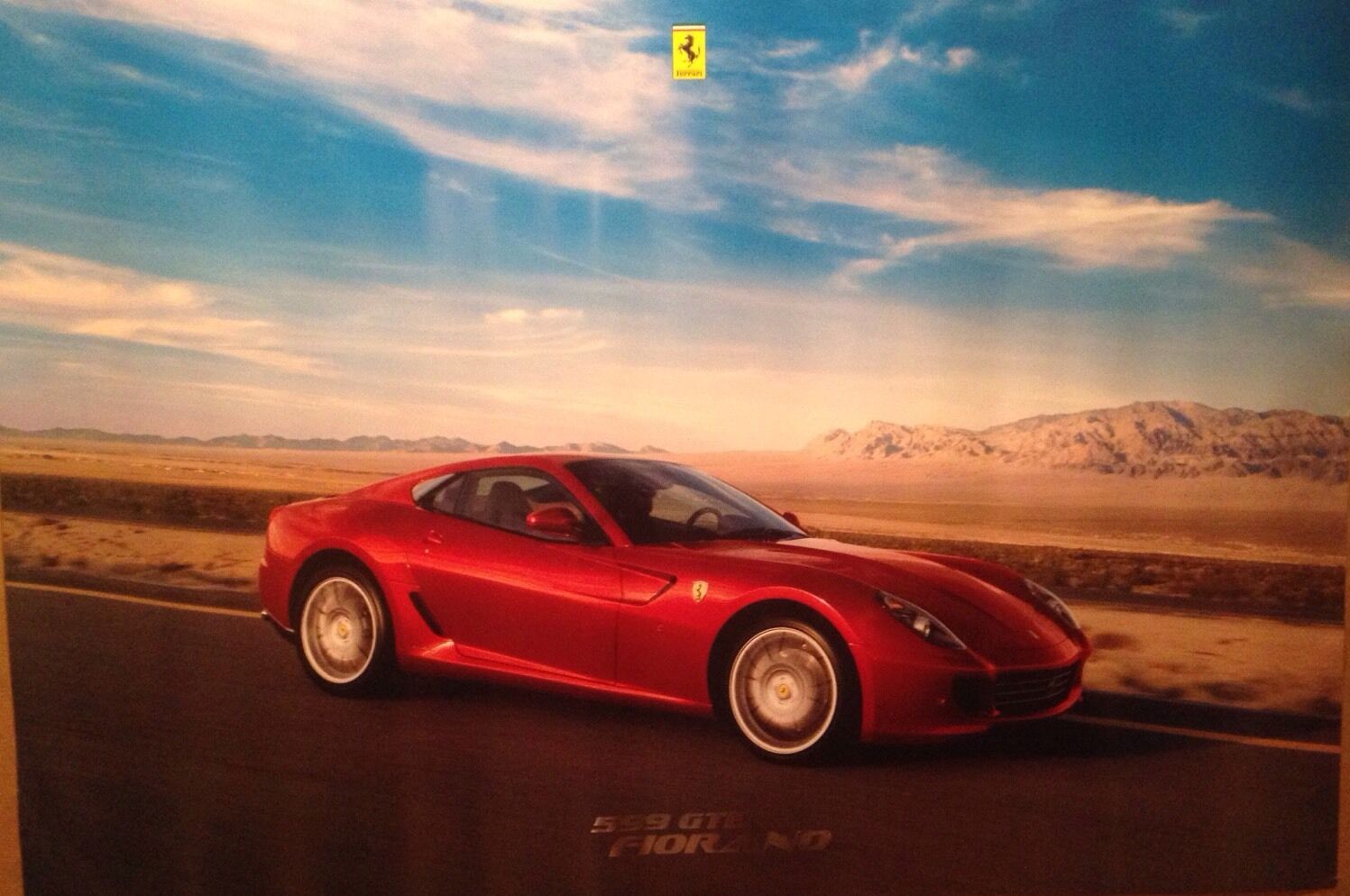 Ferrari 599 GTB Fiorano Factory Produced Out of Print Car Poster WOW