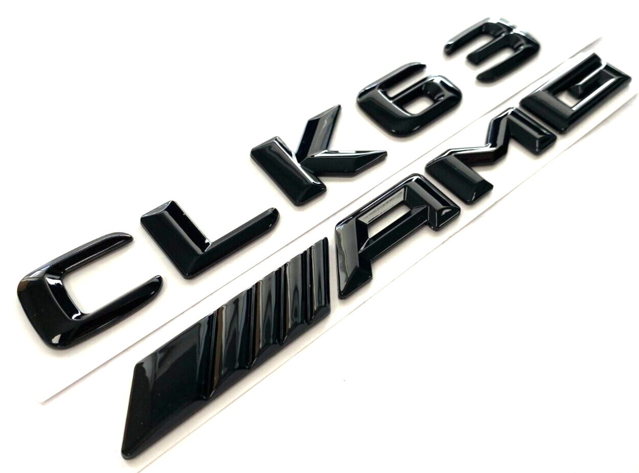 #1 BLACK CLK63+AMG FIT MERCEDES CLK63 REAR TRUNK EMBLEM BADGE NAMEPLATE