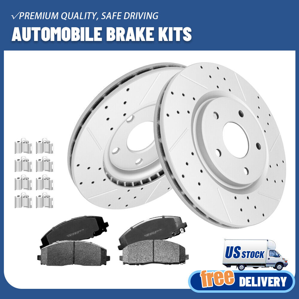 330mm Front Drilled Rotors Brake Pads for Dodge Grand Caravan Town & Country C/V