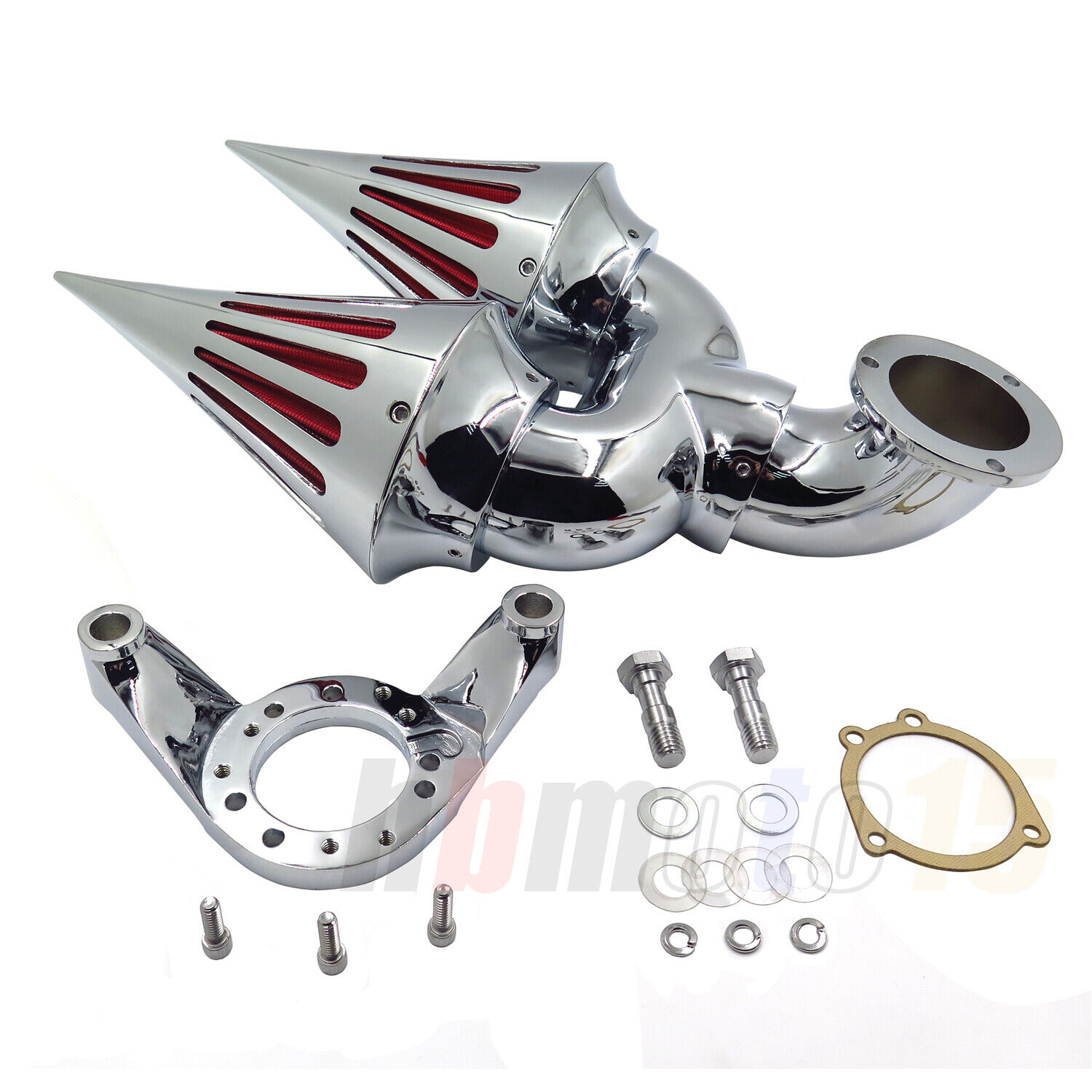 Air Cleaner Chrome Double SPIKE For Harley CV Carb DELPHI V-TWIN EFT 