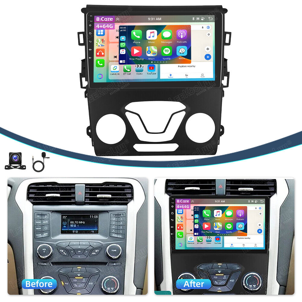 4G+64G Carplay Android 13 Car Stereo Radio For Ford Fusion Mondeo 2013-2020 GPS