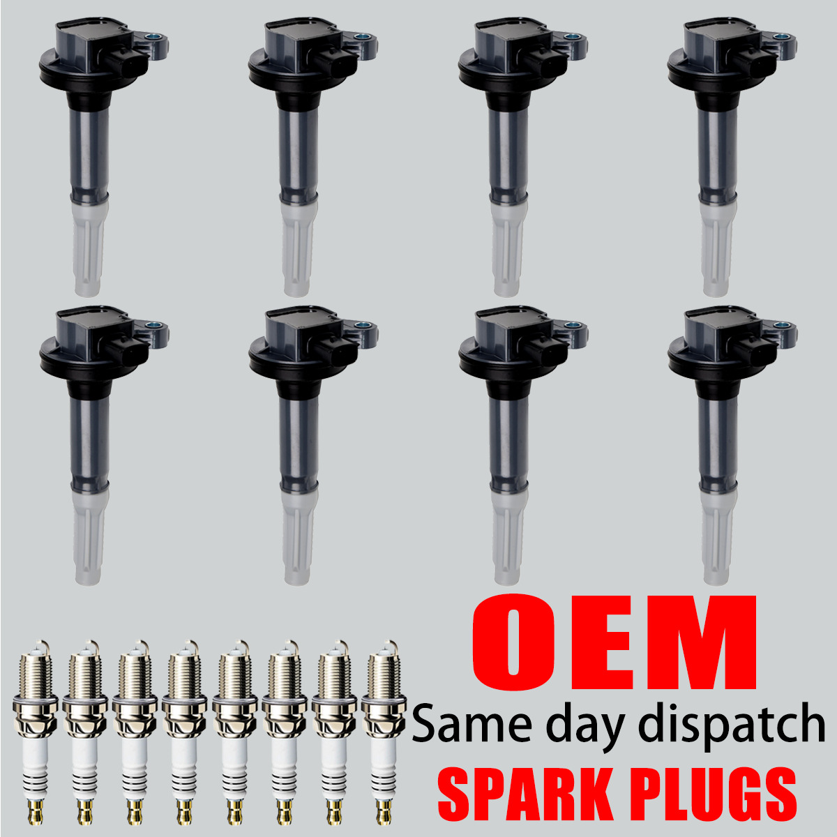 8X OEM Ignition Coil & 8X Iridium Spark Plug For Ford F150 Mustang 5.0L V8 UF622