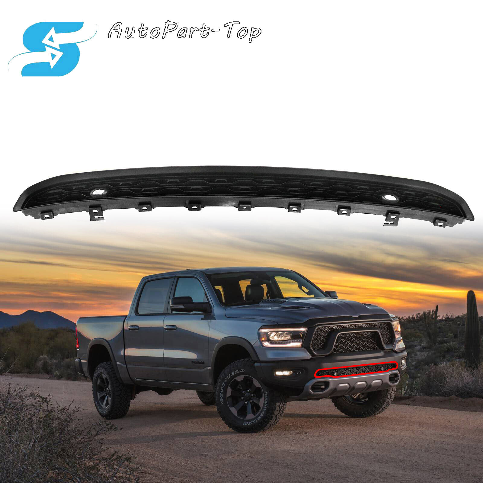 NEW FRONT BUMPER LOWER GRILLE FOR 2019-2024 RAM 1500 DT 68414138AA