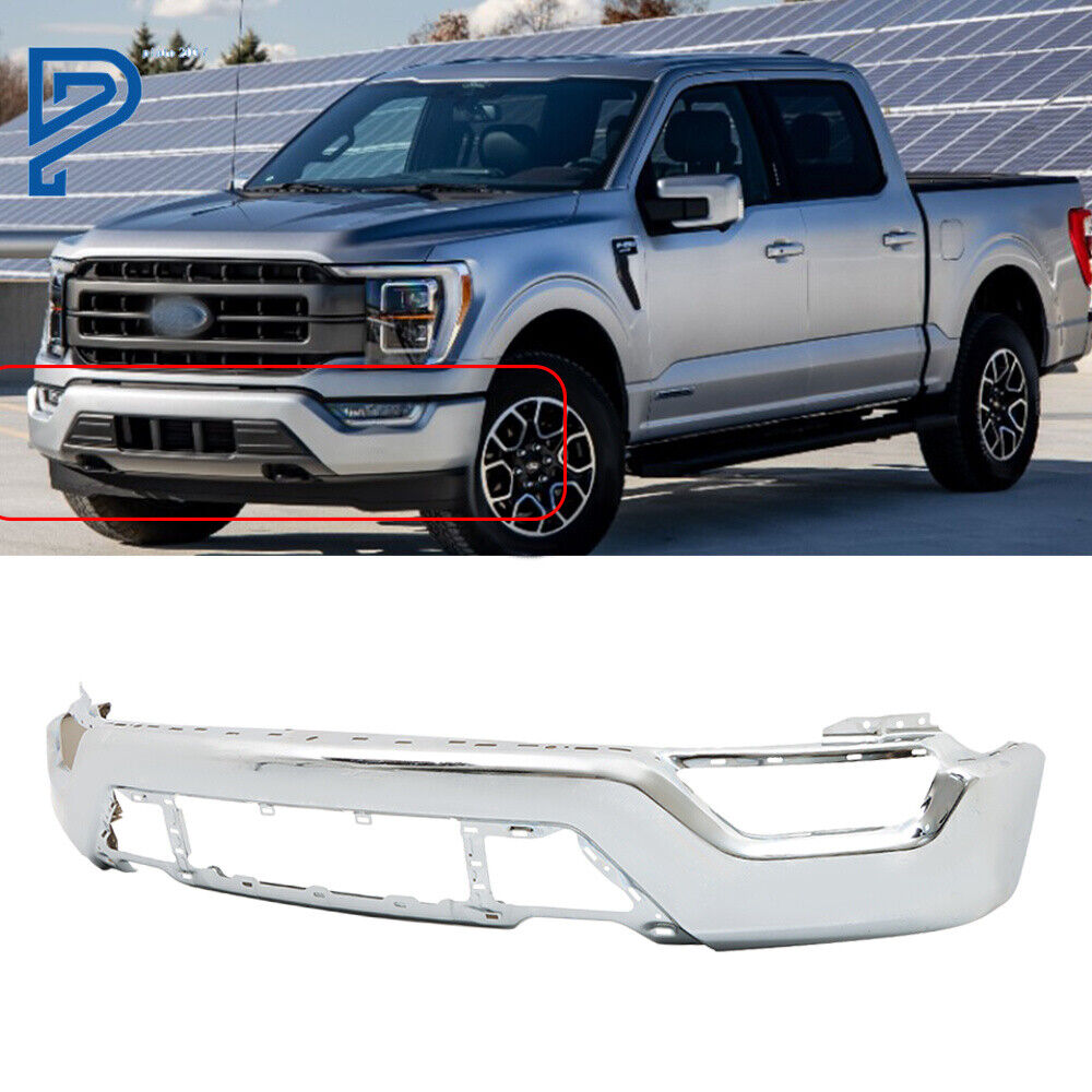 ML34-17757-F Steel Front Bumper Without Sensor Holes For 2021-2023 Ford F-150