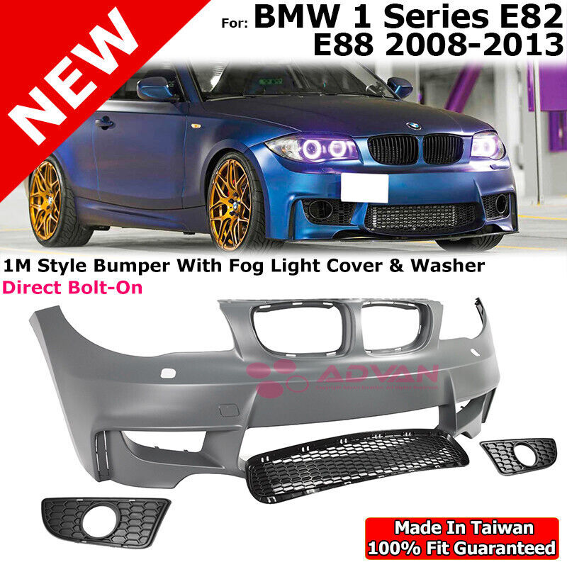 Front Bumper 1M Style Fog Light Covers For BMW 1 Series 08-13 E82 E88 128 135