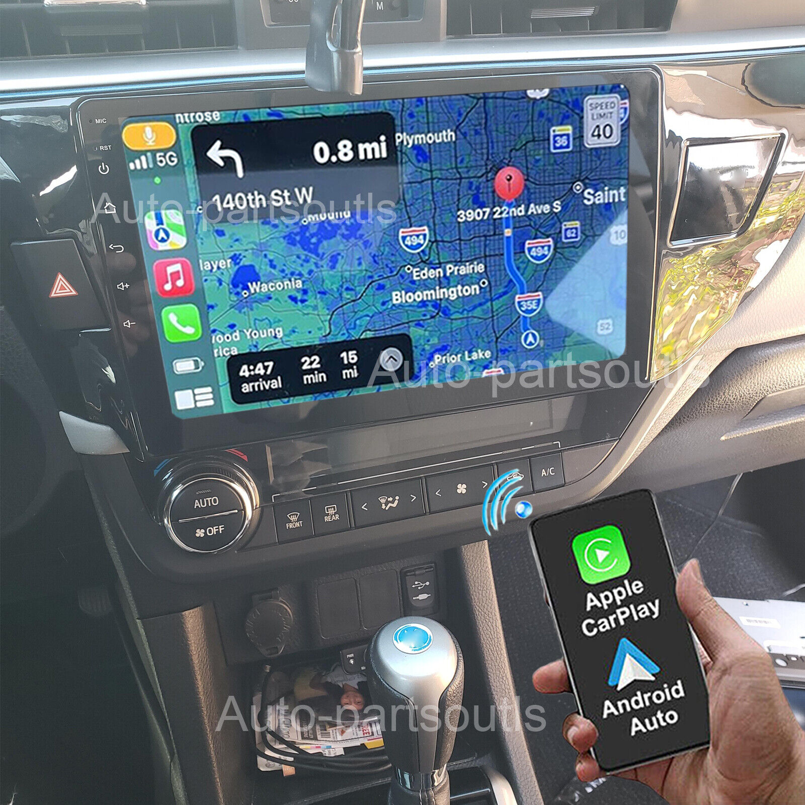 For Toyota Corolla 2014 2015 2016 Android Car Stereo Radio Wifi GPS Navi CarPlay
