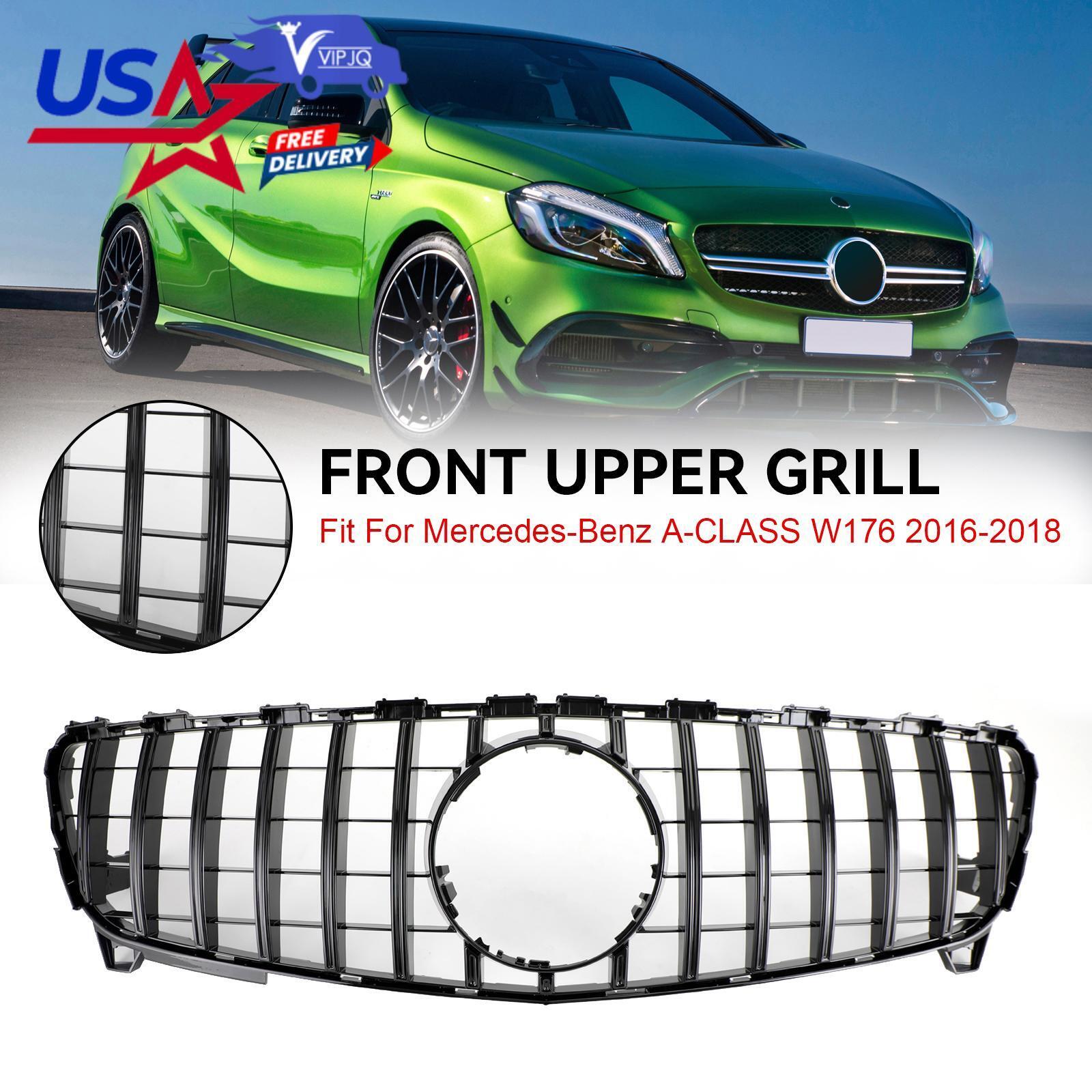 GTR Style Front Bumper Grille Grill Fit MERCEDES BENZ A CLASS W176 2016-2018 F13