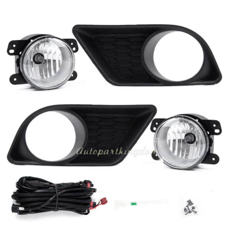 For 11-14 Dodge Charger Bumper Fog Lights Lamps Kit+Wiring+Switch+Pair FL7105