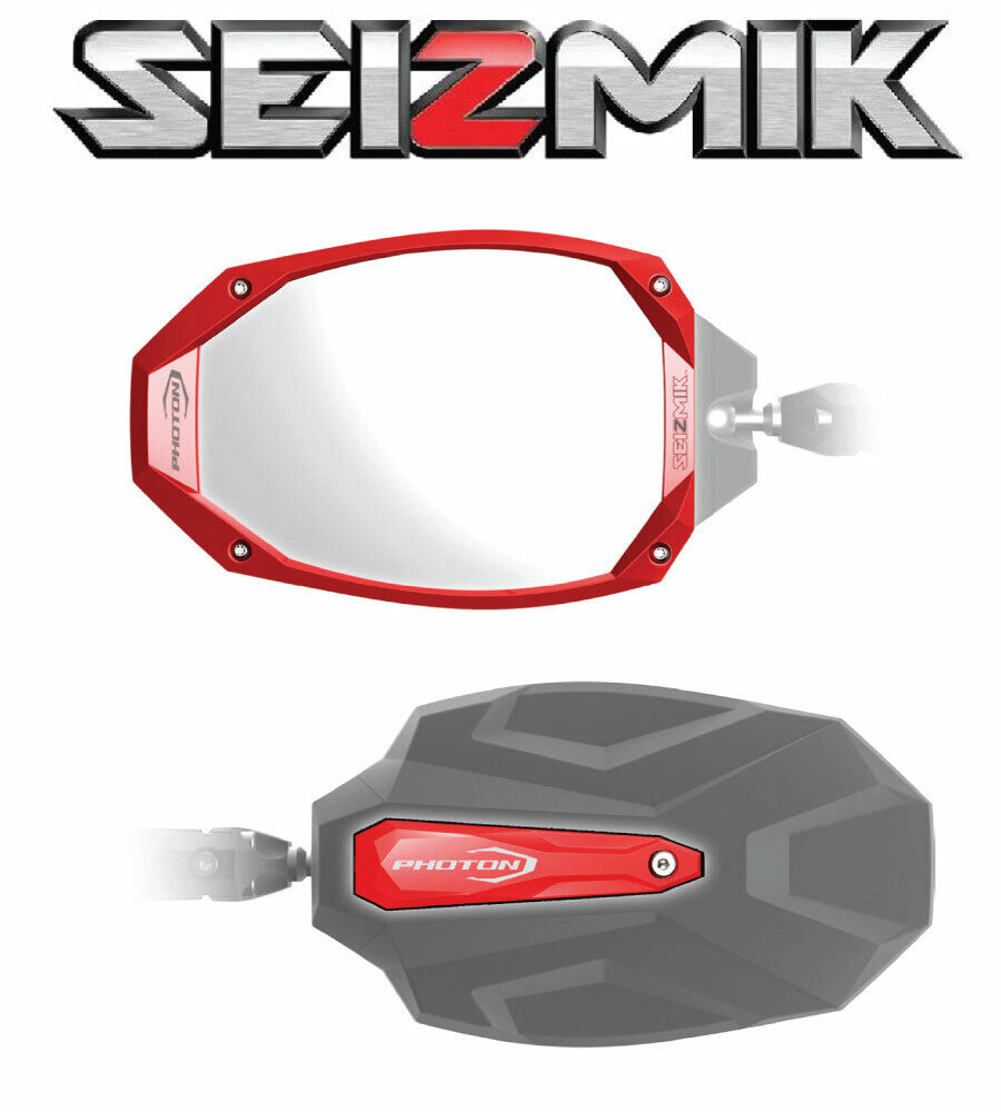 Red Seizmik Photon Side View Mirrors for 2019-2023 Honda Talon 1000X / 1000R