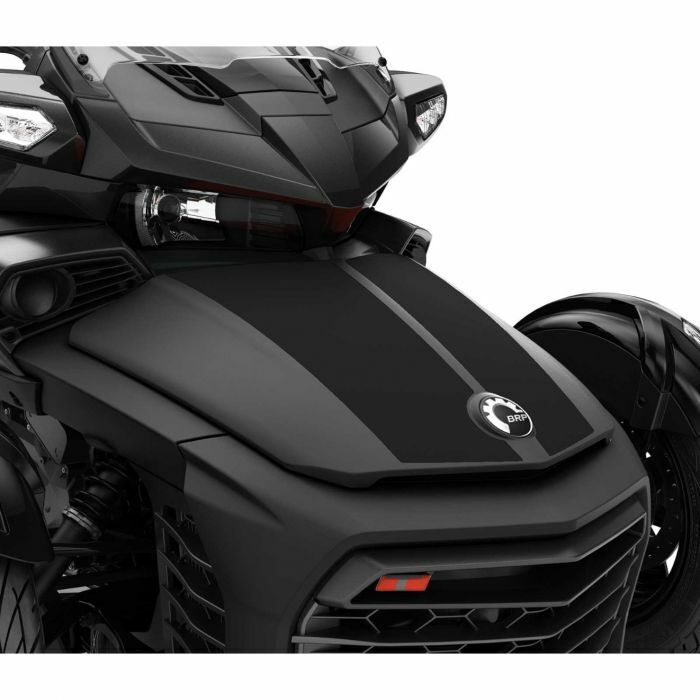 Can-Am Black Carbon Fiber Hood Stripes Can-Am Decal Kit for All Spyder F3 models