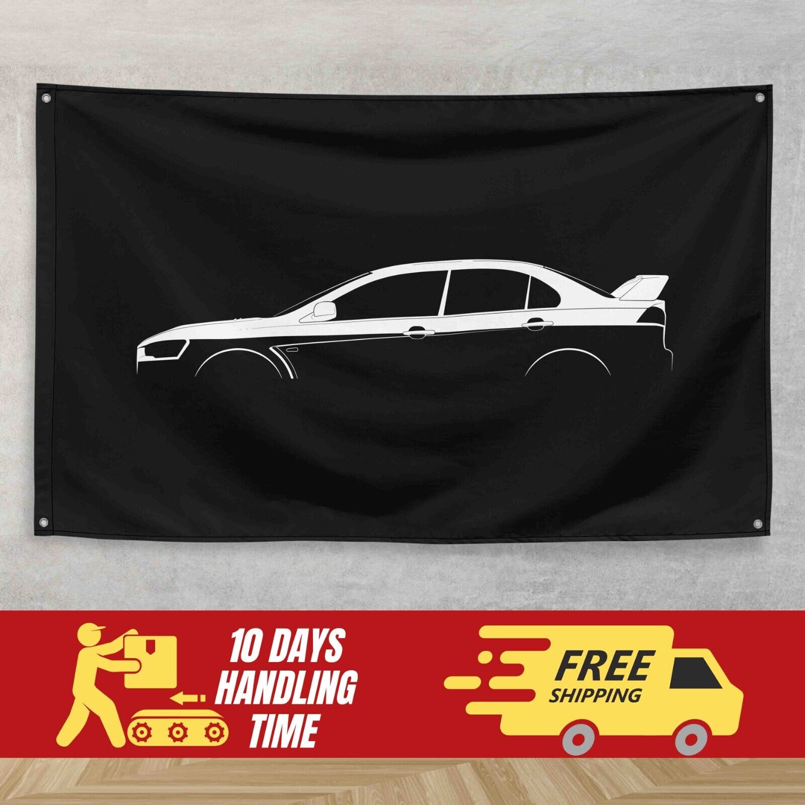 For Mitsubishi Lancer Evolution X GSR 2007-2016 Fans 3x5 ft Flag Banner Gift Bir