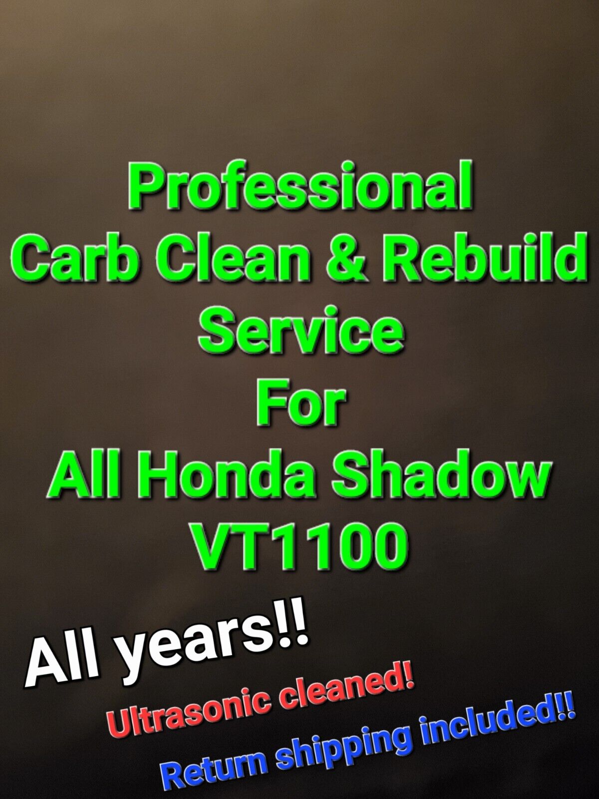 85-07 Honda Shadow VT1100 Professional Carb clean and rebuild service VT 1100