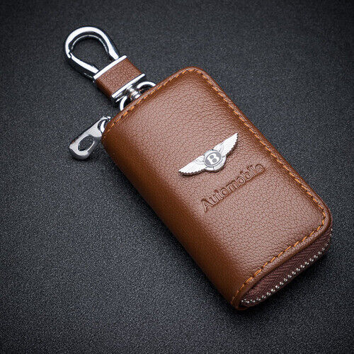 Genuine leather Key Fob Case Holder Cover for Bentley Continental GT GTC Arnage