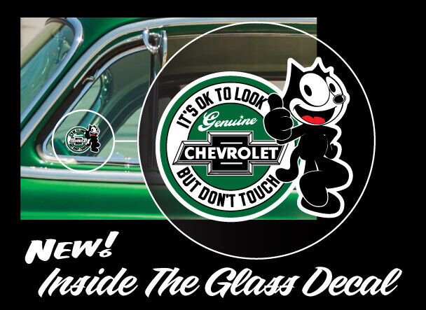 Chevrolet Look But Don\'t Touch Felix inside the glass decal. New design 3 pack