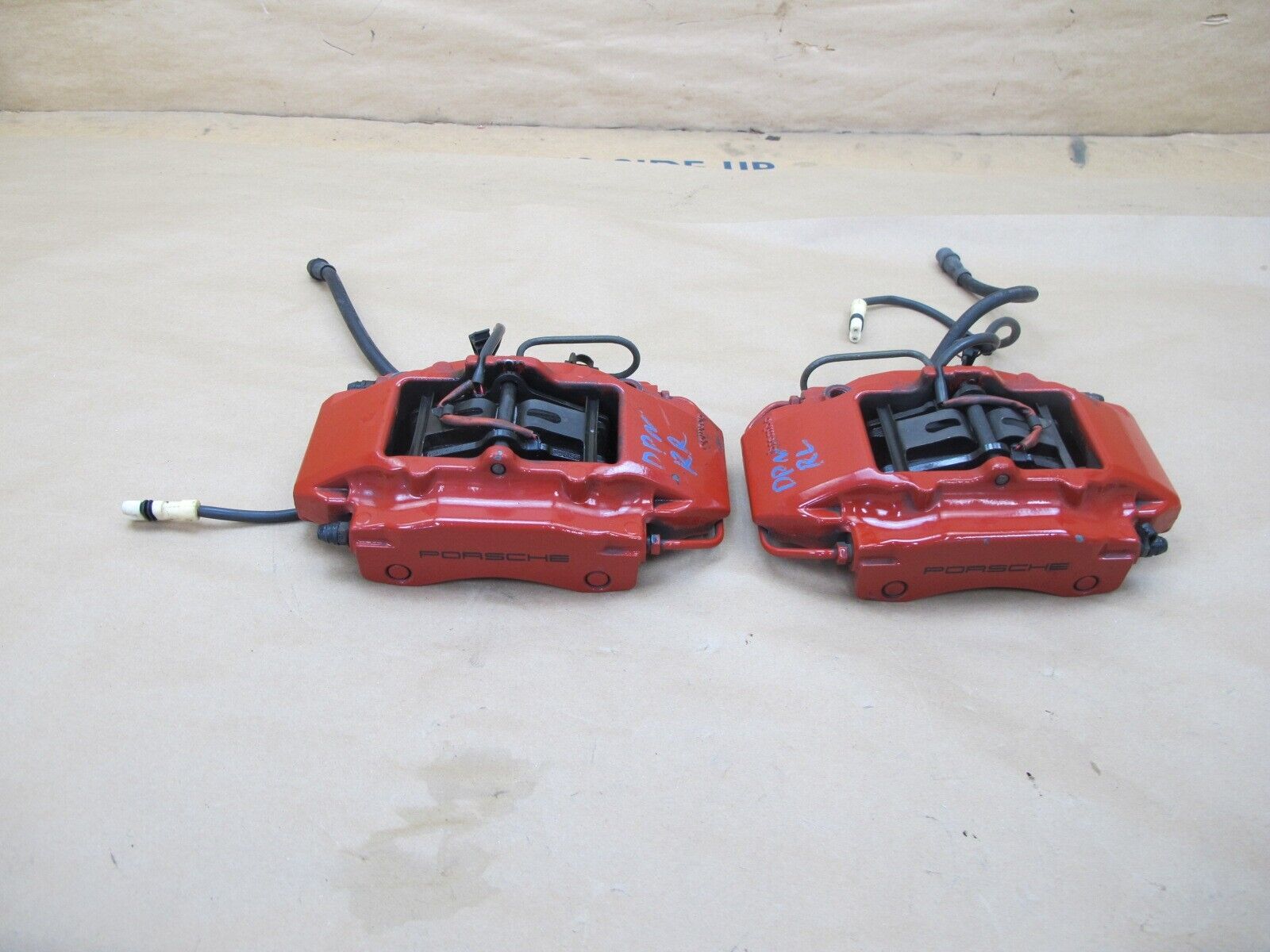 1999-2005 PORSCHE 911 996 REAR RIGHT & LEFT SIDE BRAKE CALIPER W/ PAD SET RED