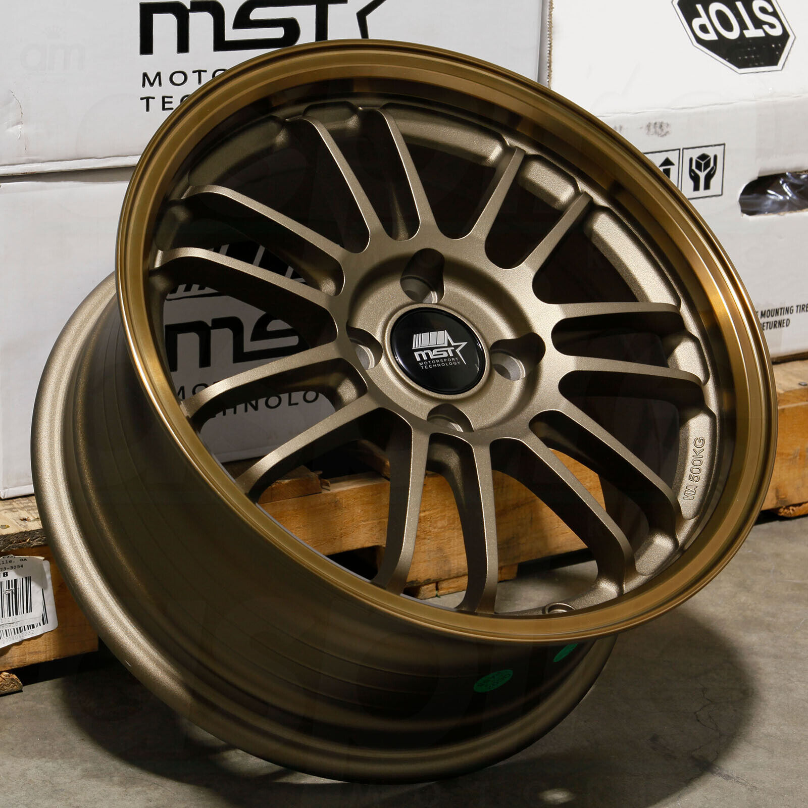 16x7 Matte Bronze Bronze Machined Lip Wheels MST MT45 5x114.3 35 (Set of 4)  73.