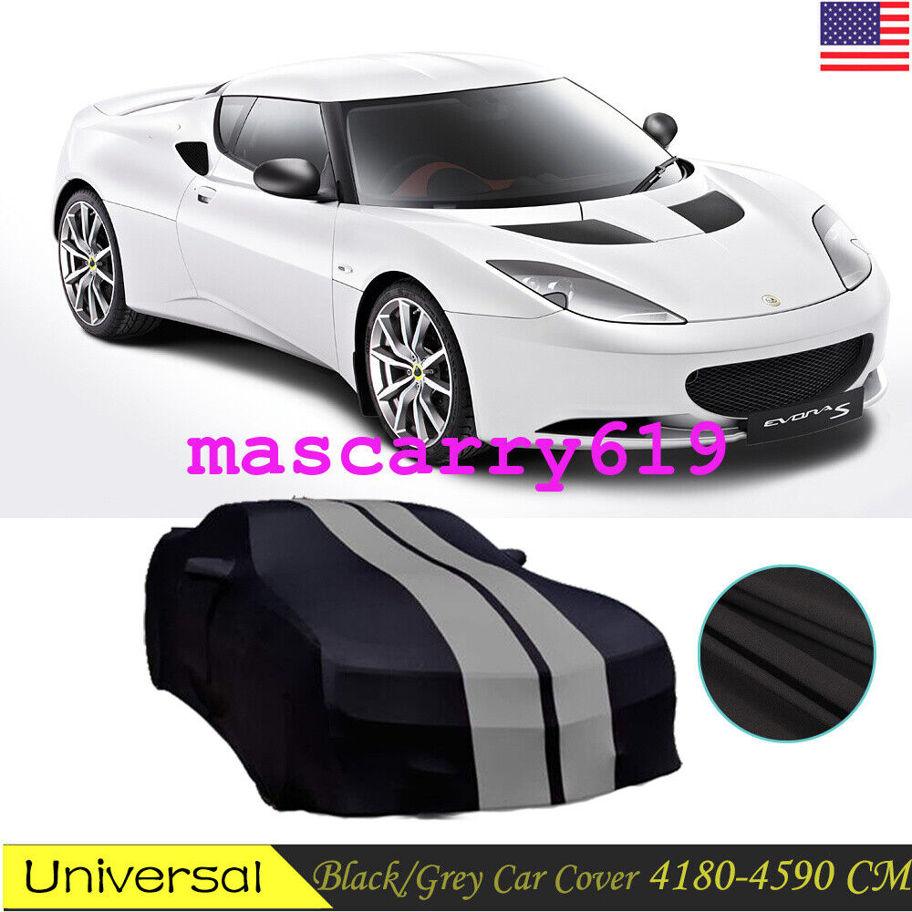 FOR 2010_Lotus_EvoraS1 Indoor Car Cover Stain Stretch Dustproof BLACK/GREY