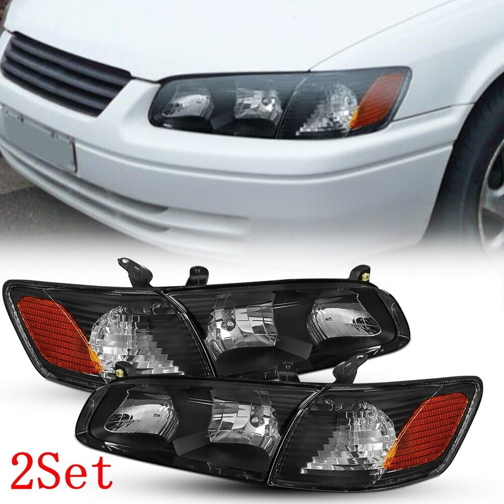 For 2000-2001 Toyota Camry Headlights Corner Lights Left+Right Assembly 2Set