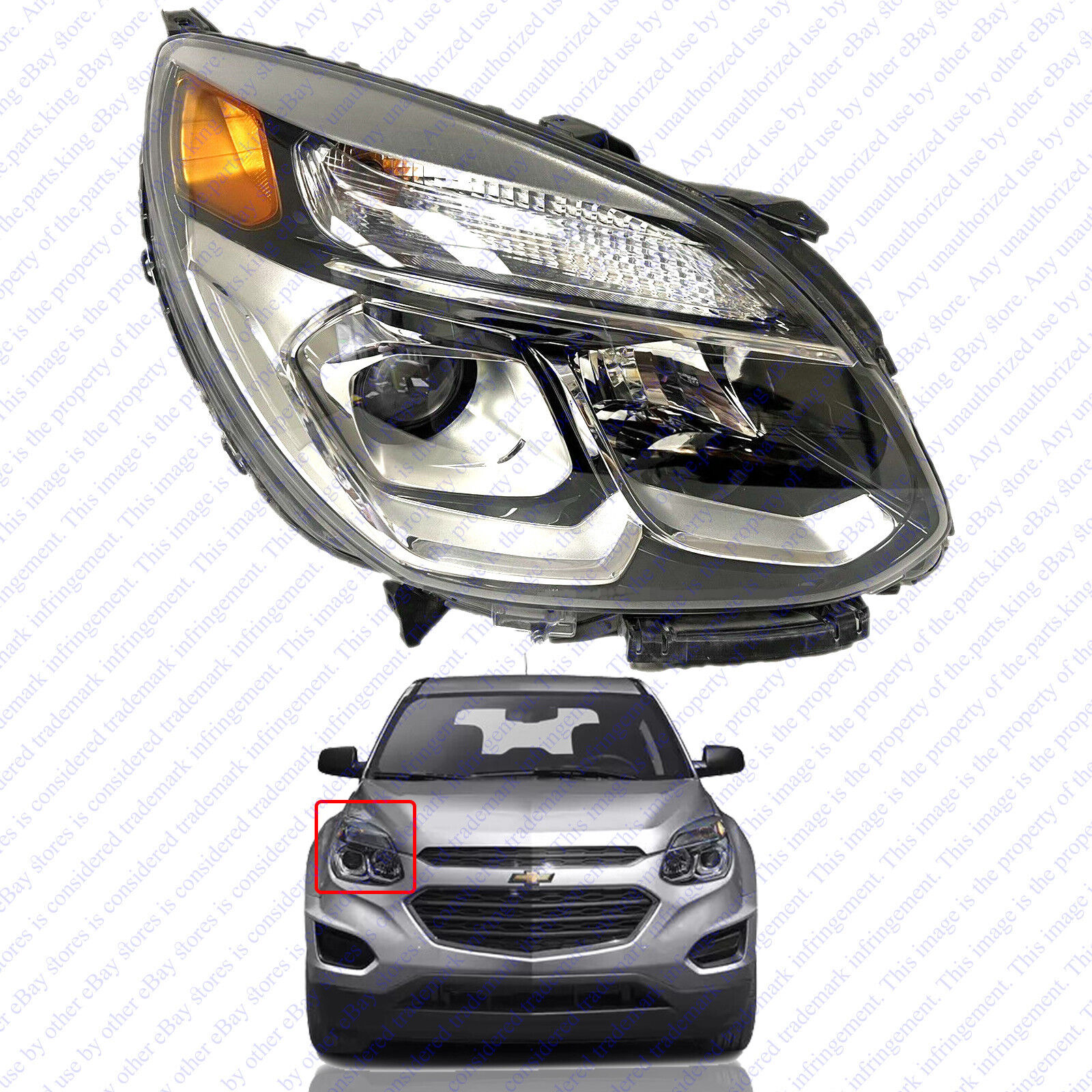 For 2016 2017 Chevrolet Equinox Front Headlight lamp Assembly Right Passenger
