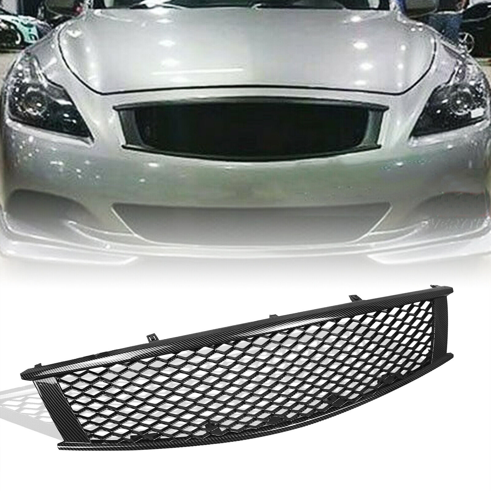 1x Front Bumper Grille For Nissan Skyline Infiniti G37 2-Door 2008-2013 Coupe