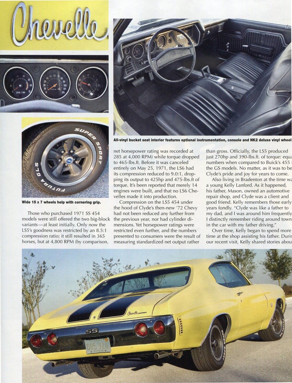 1972 CHEVROLET CHEVELLE SS 454 HARDTOP 6 COLOR Page Article