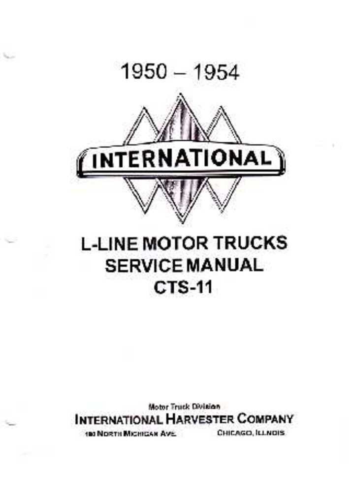 1951 1952 1953 1954 International L R Shop Service Repair Manual Book OEM Guide