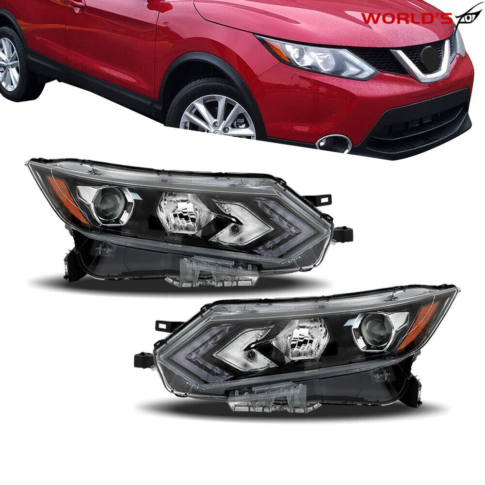 For 2020-2022 Nissan Rogue Sport Headlight Halogen Type W/LED Left+Right Side
