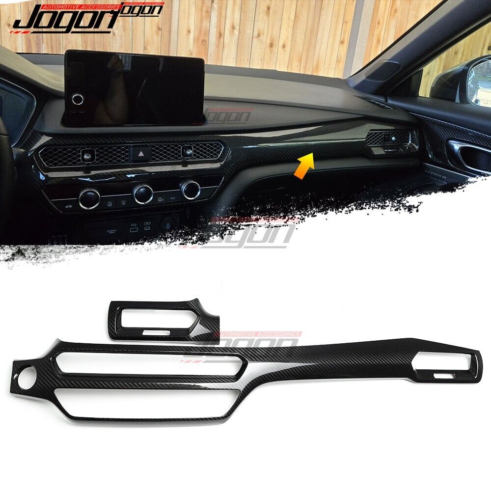 Dry Carbon Console Dashboard Panels Trim For Acura Integra Type S A-Spec 2023-25