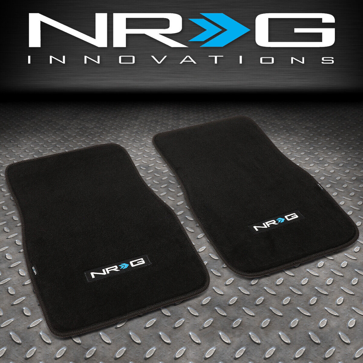 NRG INNOVATIONS FMR-800 PAIR UNIVERSAL AUTO FRONT FLOOR MATS LINER PADS CARPET