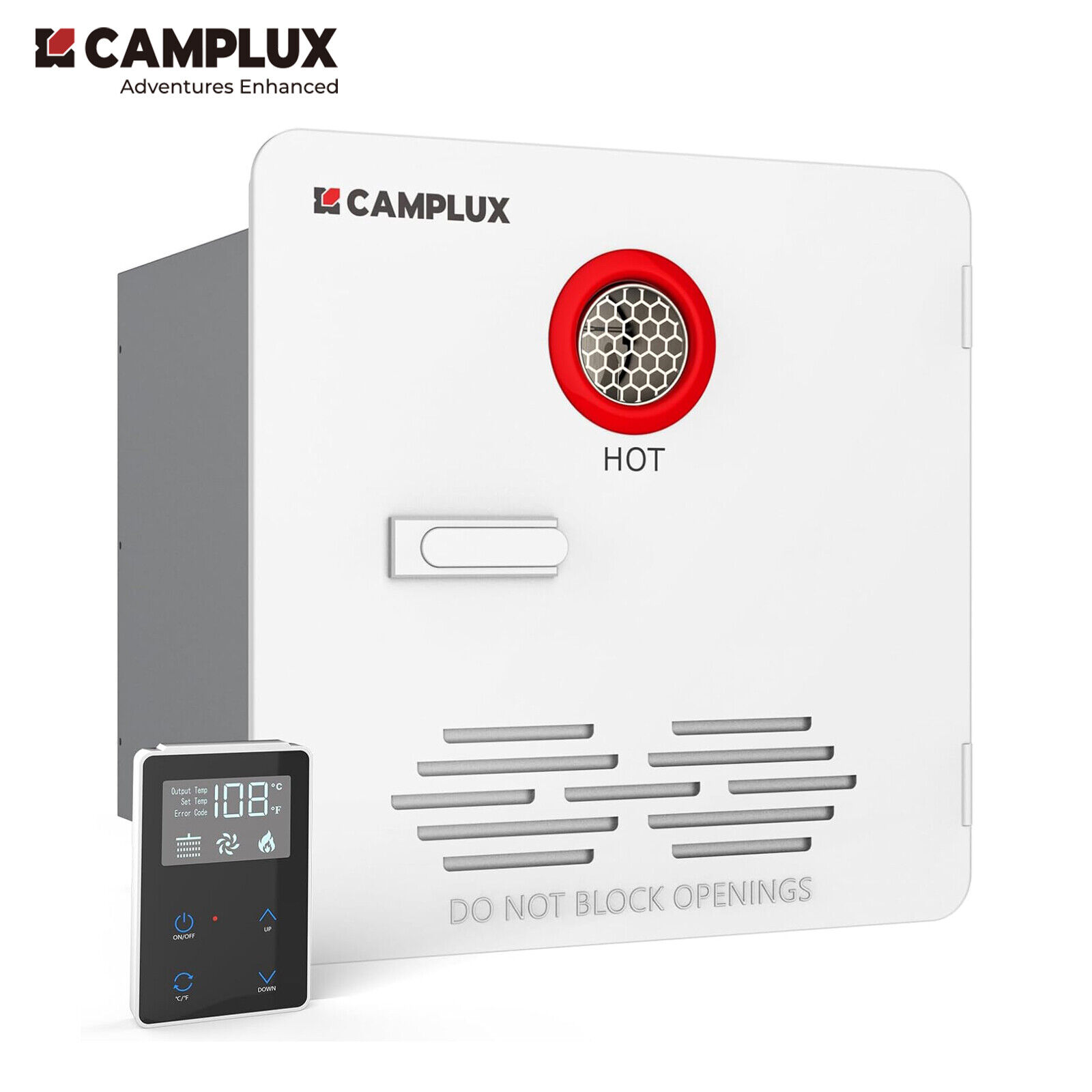 CAMPLUX RV Tankless Gas Water Heater 65,000 BTU w/ 15\