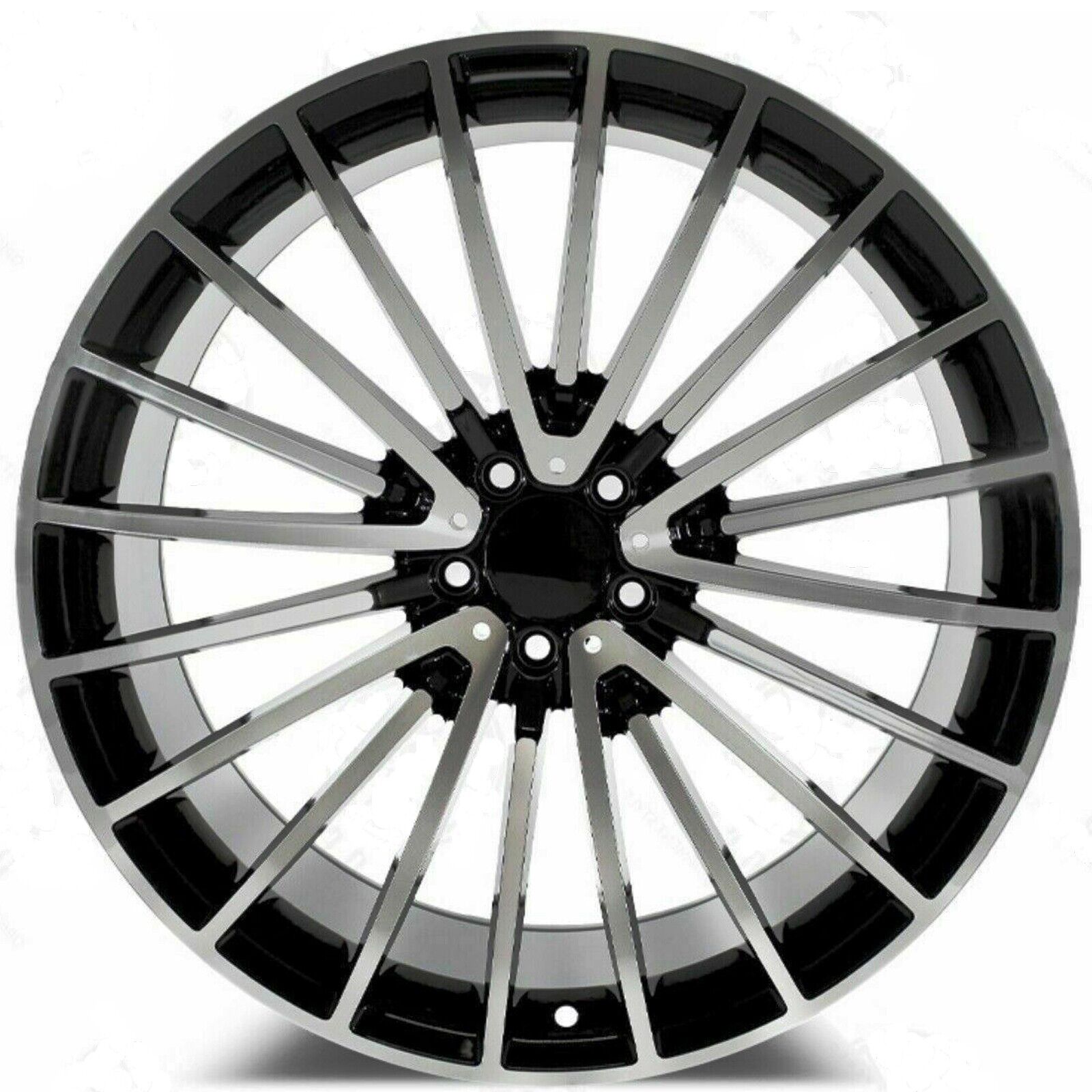 4 New Rims 20x8.5 35 5x112 Black Machined for Mercedes Benz CLS450 E350 S63 500