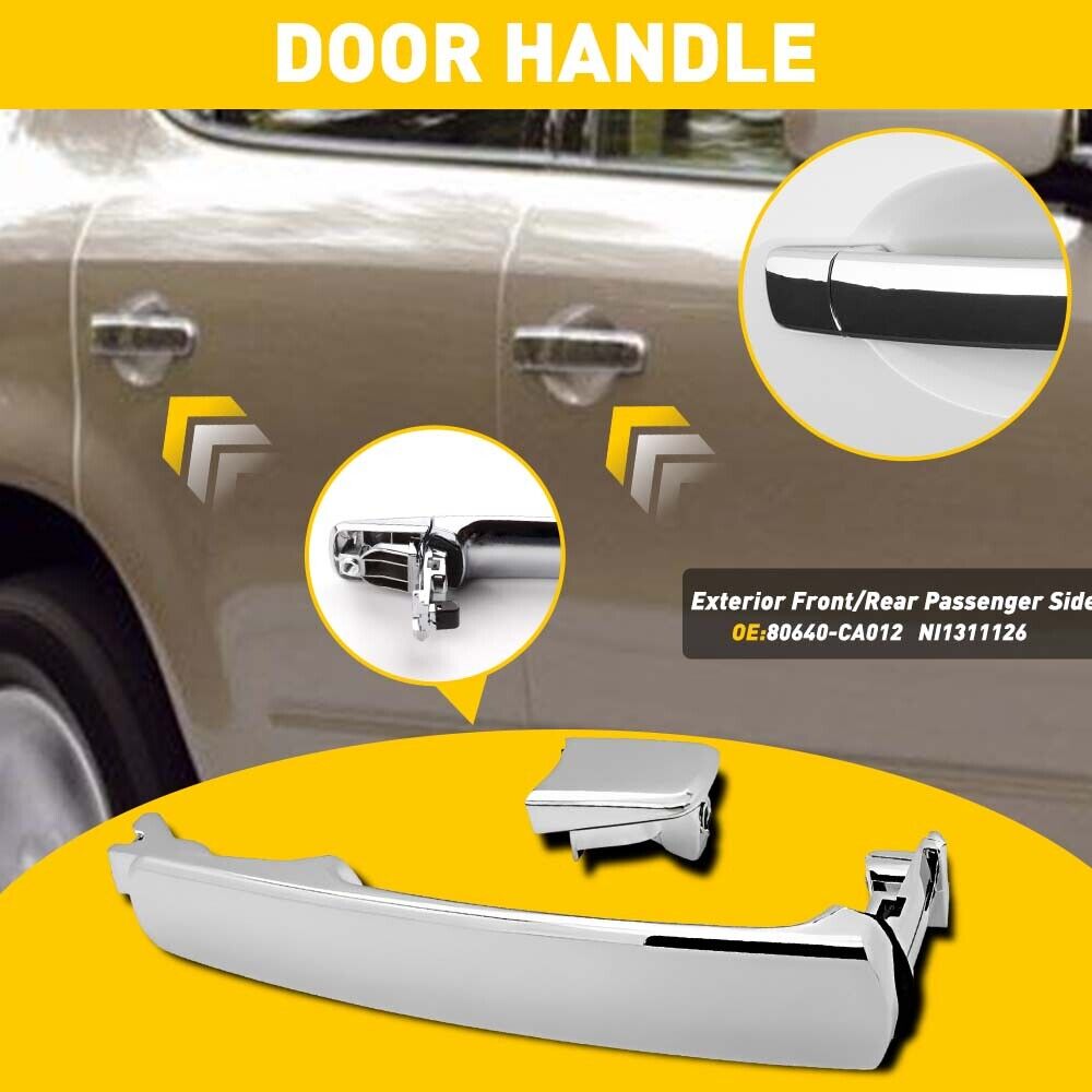 Front Passenger Right Exterior Outside Door Handle For 2008-2013 ROGUE NISSAN